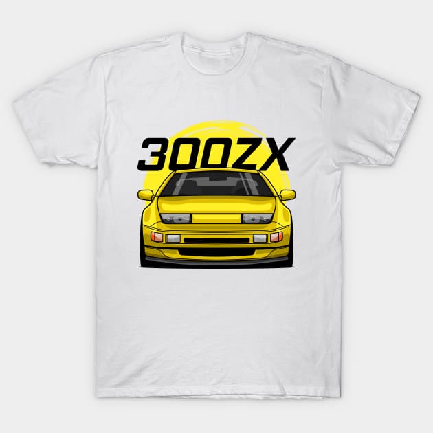 Yellow 300ZX Z32 T-Shirt by GoldenTuners